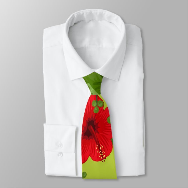 Cravate Fond de fleurs tropicales 6 (Attaché)