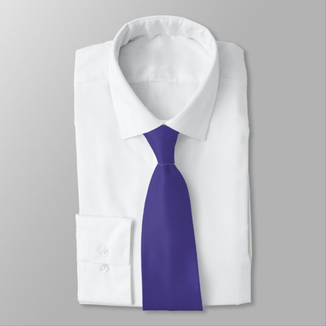 Cravate Fond uni bleu ardoise (Attaché)