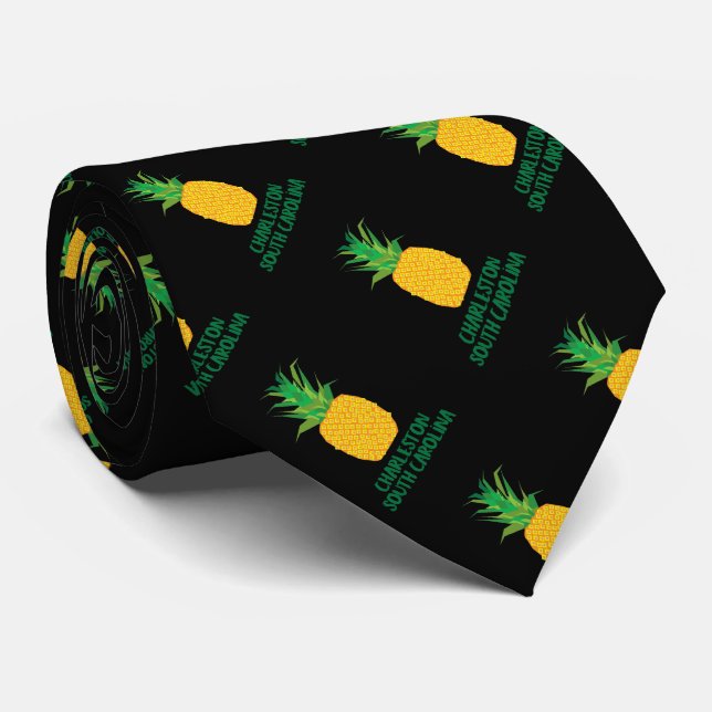Cravate Fontaine d'ananas Charleston en Caroline du Sud (Roulé)