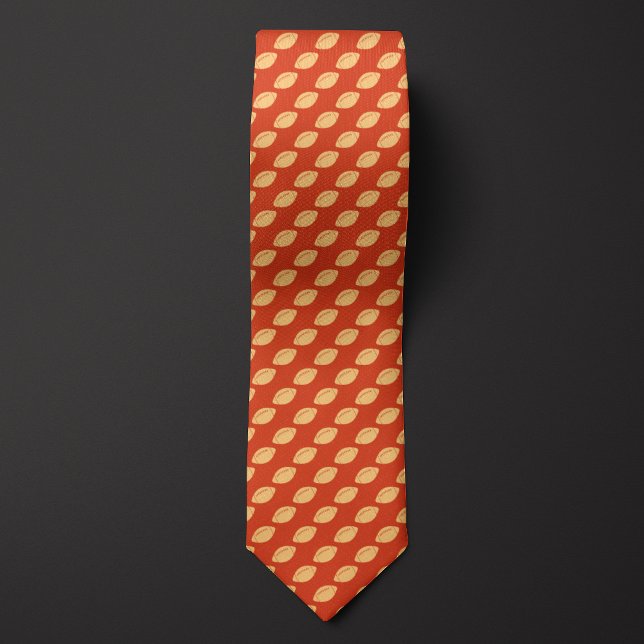 Cravate Football monochromatique orange (Créateur téléchargé)