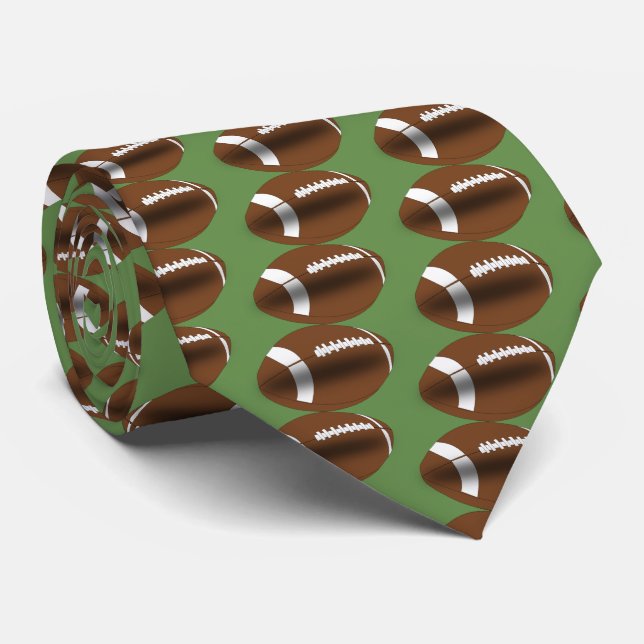 Cravate Football Sur Cou Vert (Roulé)