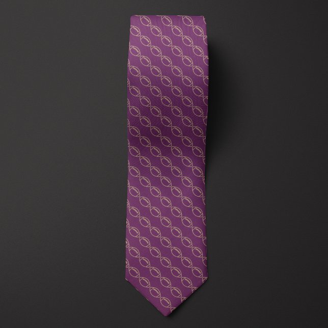 Cravate Football violet et or (Créateur téléchargé)
