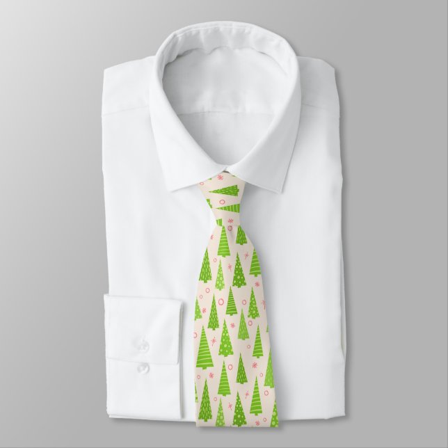 Cravate Forêt d'arbres de Noël (Attaché)