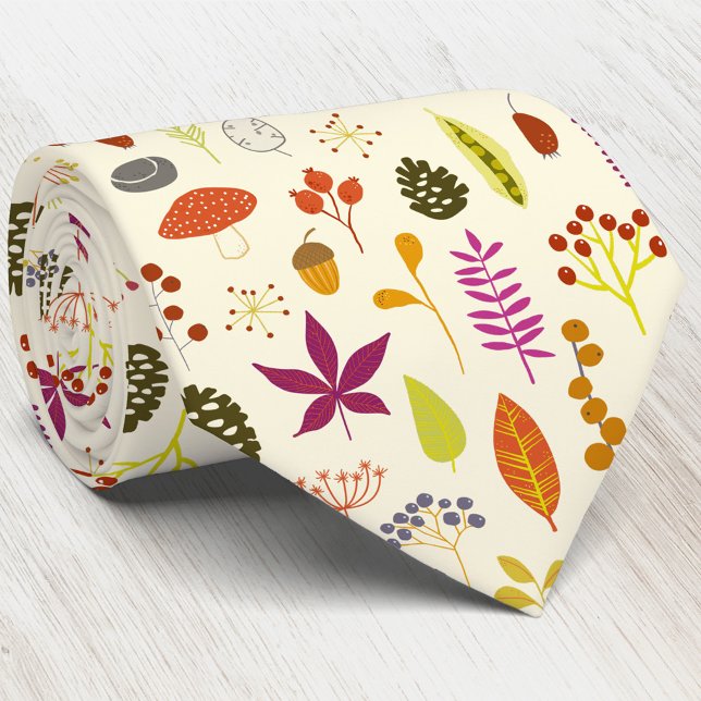 Cravate Forêt forestière (Autumn nature woodland forest pattern neck tie)