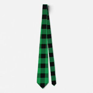 Cravate Forêt Green Buffalo Country Lumberjack Plaid