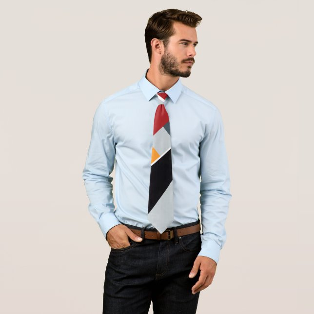 Cravate Forme géométrique Abstraite 2 (En situation)