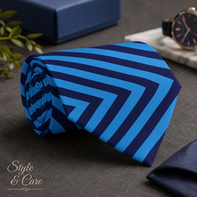 Cravate formelle rayée de deux couleurs mélangées (Two Mixed Color Striped Formal Tie)