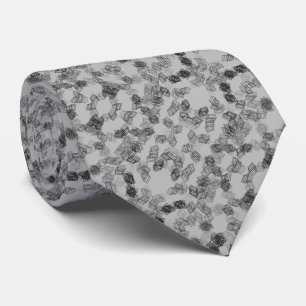 Cravate Formes géométriques rectangulaires grises noires M