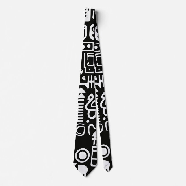 Cravate Formes Modernes Abstraites de Doodles (Devant)