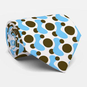 Cravate Formes organiques Abstraites dessinées à la main