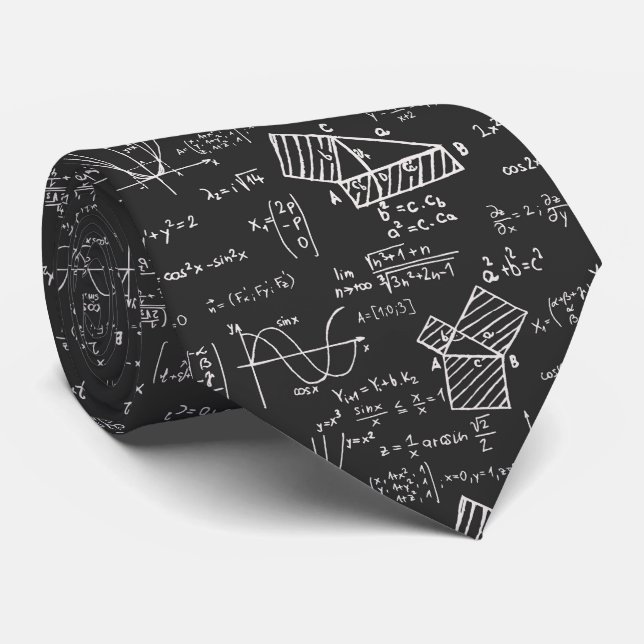Cravate Formules mathématiques Motif (Roulé)