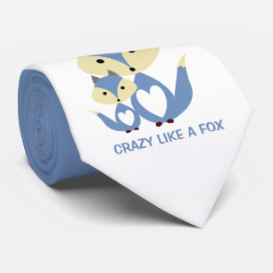 Cravate Fou comme un renard, Blue Fox Burlap