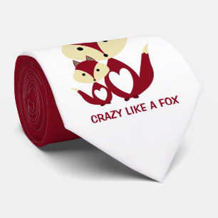 Cravate Fou comme un renard, Red Fox Burlap