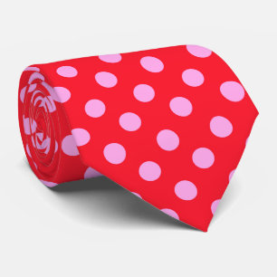 Cravate Foulard de fête de clown rose points jumbo sur cra