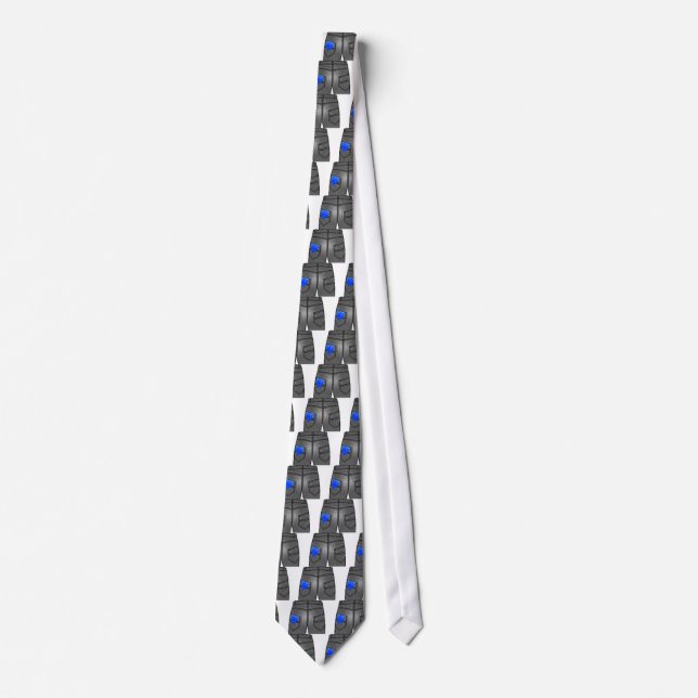 Cravate Foulard Gauche Bleu (Devant)