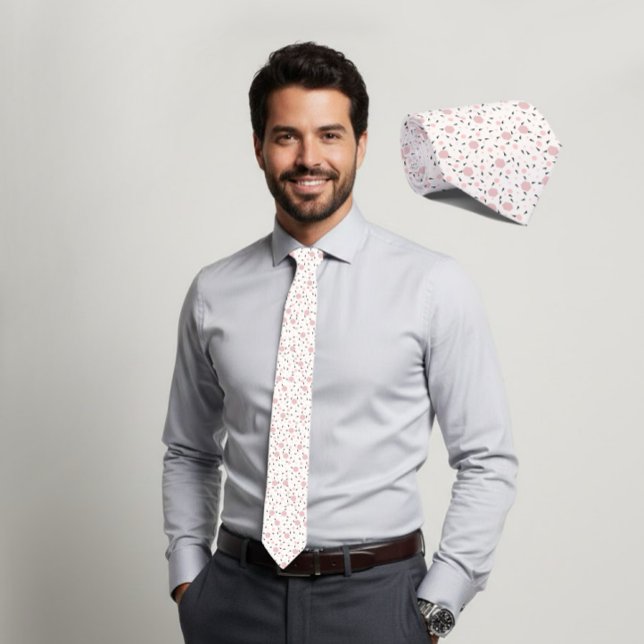Cravate Foulard géométrique Blush Hexagon & Dark Triangle (Créateur téléchargé)