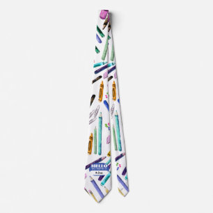 Cravate Fournitures scolaires motif