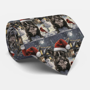Cravate French Bulldog Winter Wonderland Christmas Joie