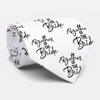 Cravate Frère de la Mariée Noir et Blanc