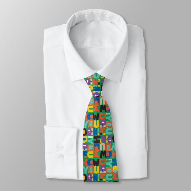 Cravate FRIENDS™ | Comment vas-tu Design Vibrant (Attaché)