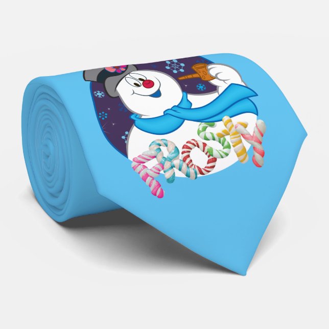 Cravate Frosty the Snowman™ | Nom du Sucre de canne coloré (Roulé)