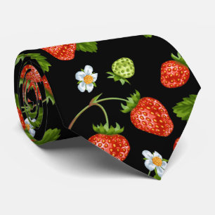 Cravate Fruits motif cool fraise