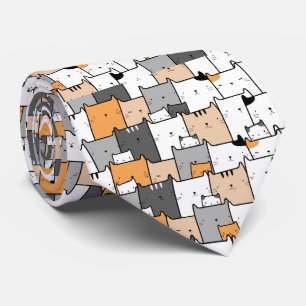 Cravate Fun Cats Line Dessin animal mignon