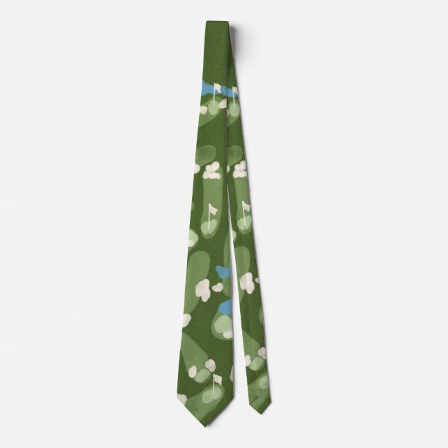 Cravate Fun graphic golf course tie (Devant)