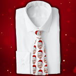 Cravate Funky Custom Face Photo Père Noël Head Christmas<br><div class="desc">Funky Custom Face Photo Père Noël Head cravate de Noël</div>