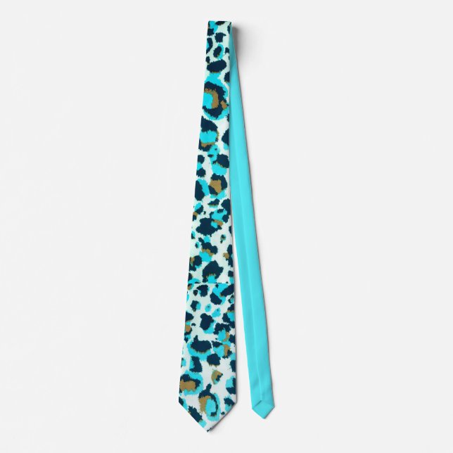 Cravate Funky Leopard Motif zoo animal art animal (Devant)