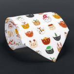 Cravate Funny Cat Meowy Noël<br><div class="desc">Un tas de chats mignons et amusants en vacances d'hiver casquettes et accessoires pour vous faire sourire. Art original de Nic Squirrell.</div>