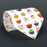 Cravate Funny Cat Meowy Noël<br><div class="desc">Un tas de chats mignons et amusants en vacances d'hiver casquettes et accessoires pour vous faire sourire. Art original de Nic Squirrell.</div>