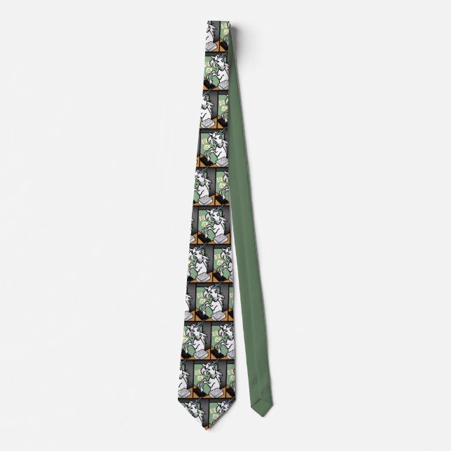 CRAVATE FUNNY CLERICAL UNICORN MOTIF (Devant)