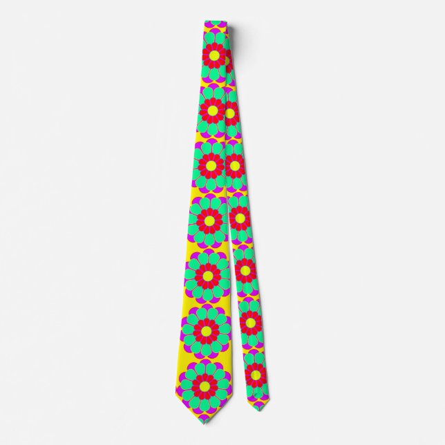 Cravate Funny Flower Power Bloom I + votre backgr. & idée (Devant)