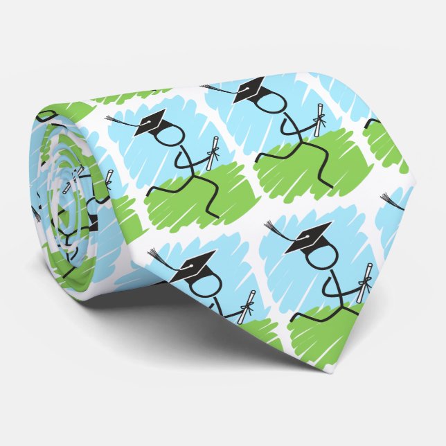 Cravate Funny Graduation Runner © - Cross Country, Track (Roulé)