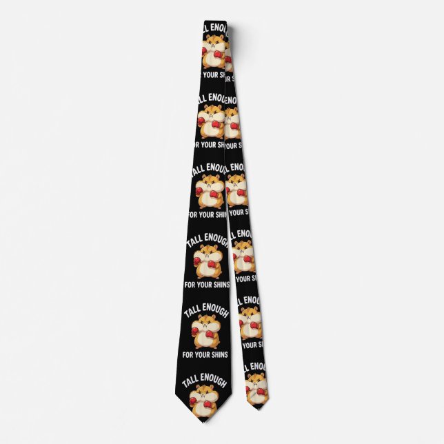 Cravate Funny Hamster Boxe Assez Haut pour Vos Tibias  (Devant)