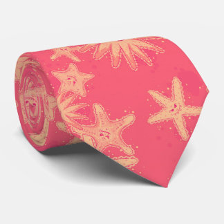 Cravate Funny Starfish rouge-limonade motif