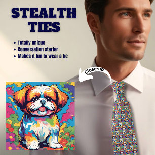 Cravate furtive du Amoureux des chiens Shitsu