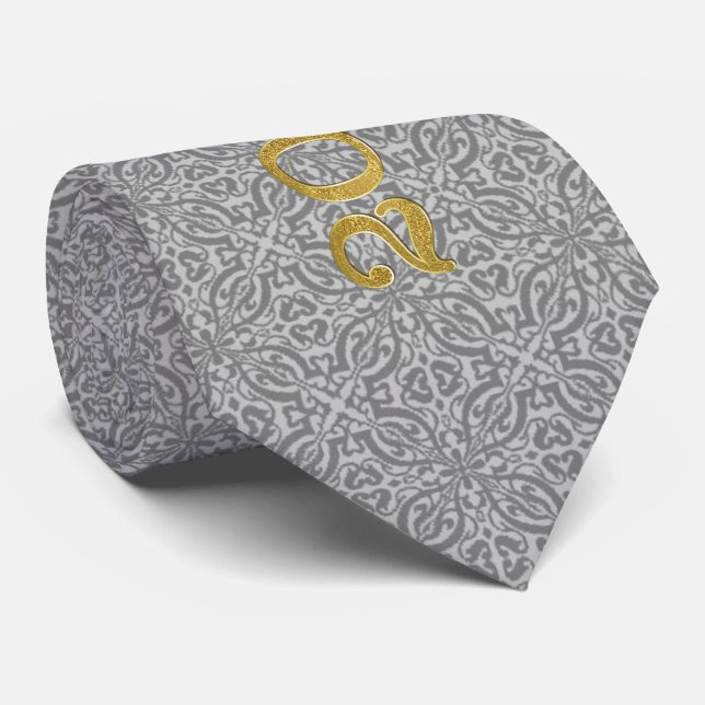 Cravate Future Classe de 2025 Graduate Gold Deep Grey (Roulé)