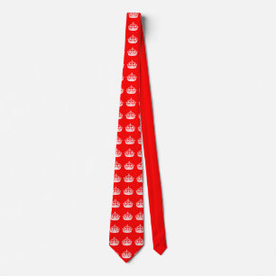 Cravate GARDEZ CALM CROWN sur la Personnaliser rouge Ceci!