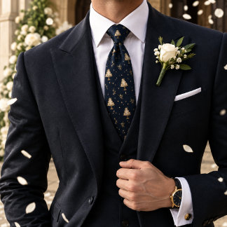 Cravate Gâteau de Mariage Old Money Confetti Lancer Navy