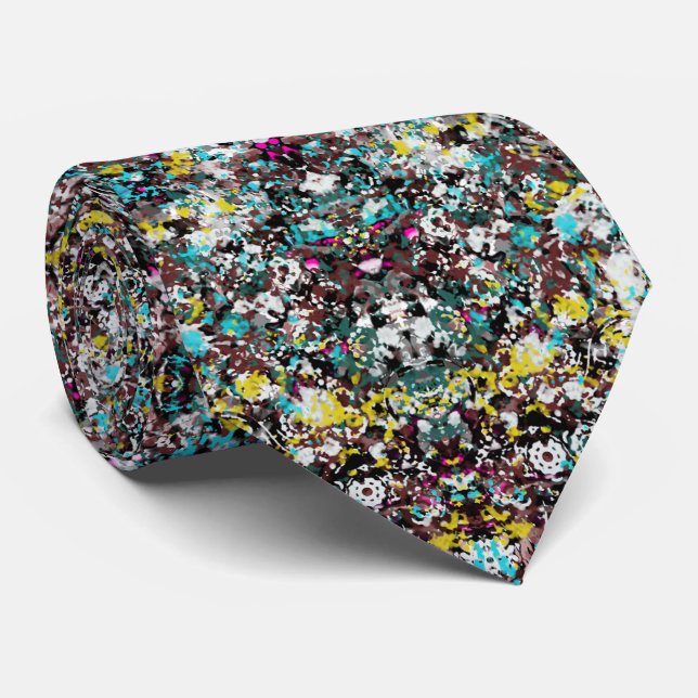 Cravate Geared Toward Abstract Art Design Lover  (Roulé)