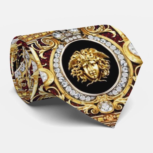 Cravate Gems de Méduse dorée (Roulé)