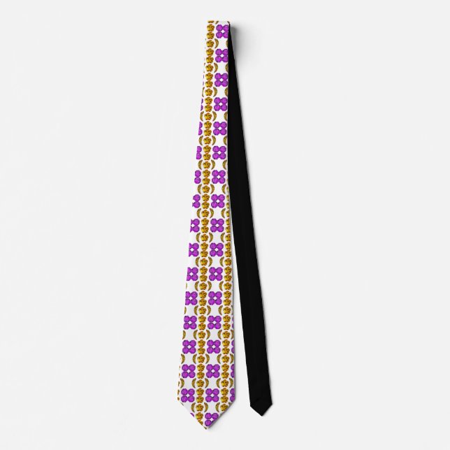 Cravate Gemstone Art Purple Orange (Devant)