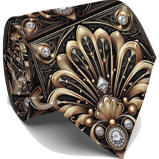 Cravate Gentleman's Tie | Art Deco Faux Diamond Neck Ties (Créateur téléchargé)