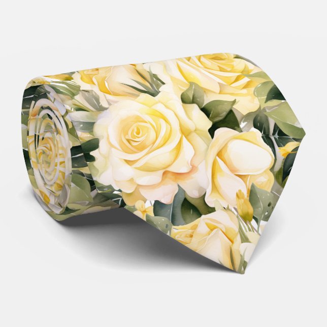 Cravate Gentleman's Tie | Wedding and Event Floral Necktie (Roulé)