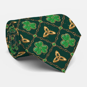 Cravate Geometric St Patrick jour de la fête celtique Tris