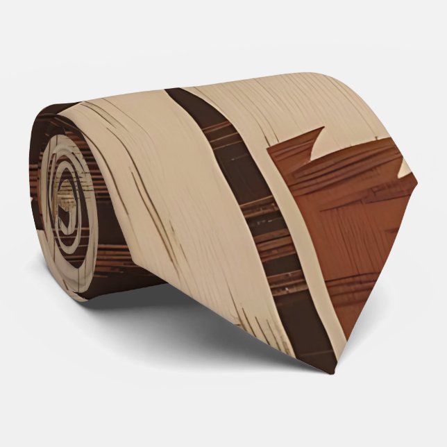Cravate géométrique d'inspiration tribale (Roulé)