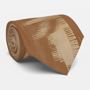 Cravate géométrique Terre tissé
