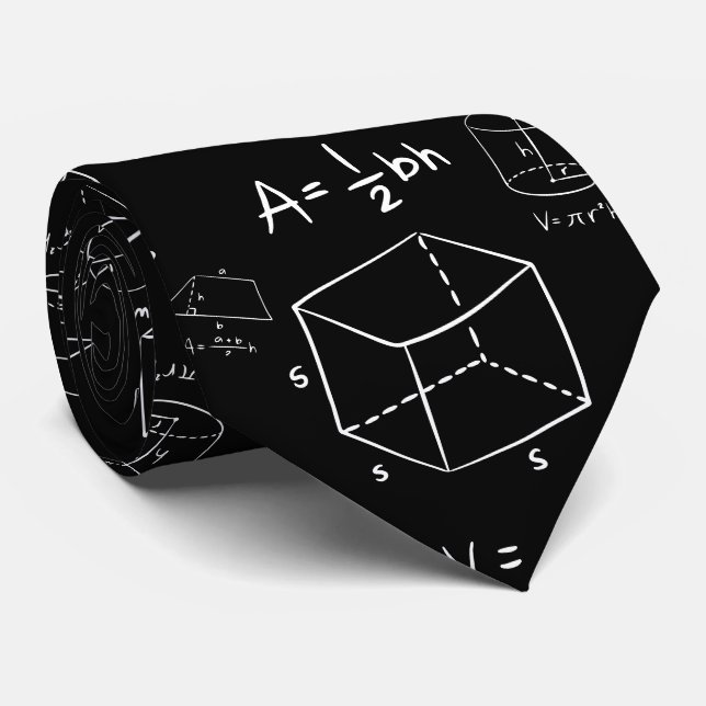 Cravate Geometry Geek & Black and white Neck Tie (Roulé)